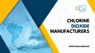 Chlorine Dioxide Manufacturers