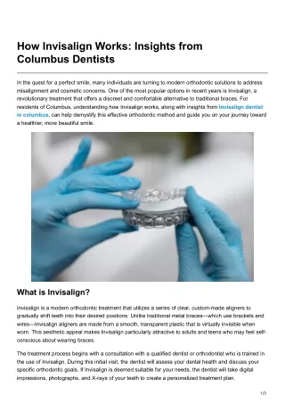 How Invisalign Works Insights from Columbus Dentists