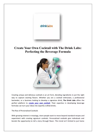 Beverage Lab | Drink Labs