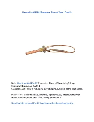 Hoshizaki 4A1414-02 Expansion Thermal Valve _ PartsFe