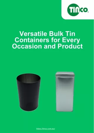 Versatile Bulk Tin Containers for Every Occasion and Product