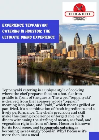 Teppanyaki Catering in Houston  Hibachi With Us