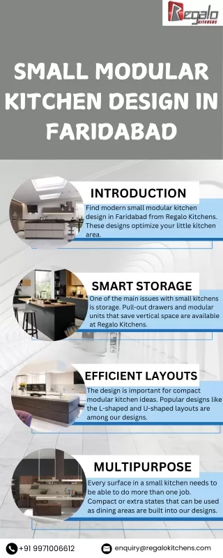 Small Modular kitchen Design In Faridabad