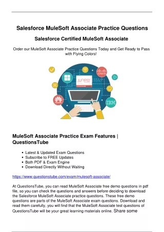MuleSoft Associate Exam Questions - Preparation for Your MuleSoft Associate Exam