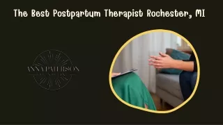 The Best Postpartum Therapist Rochester, MI