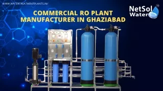 Commercial RO Plant Manufacturer in Ghaziabad