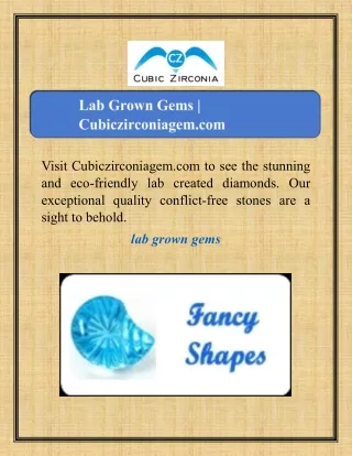 Lab Grown Gems | Cubiczirconiagem.com