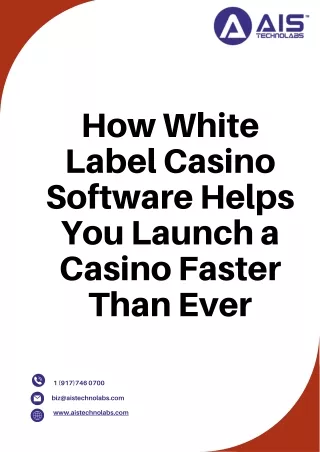 How White Label Casino Software Helps You Launch a Casino Faster Than Ever