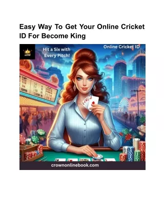 Easy Way To Get Your Online Cricket ID For Become King