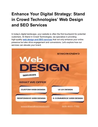 Enhance Your Digital Strategy_ Stand in Crowd Technologies’ Web Design and SEO Services