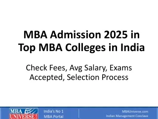 MBA Admission 2025 in Top MBA Colleges in India | MBAUniverse.com