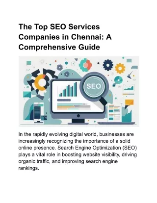 The Top SEO Services Companies in Chennai: A Comprehensive Guide