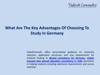 What Are The Key Advantages Of Choosing To Study In Germany