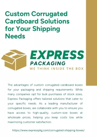 Affordable and Reliable Corrugated Shipping Boxes from Express Packaging