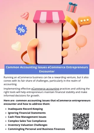Common Accounting Issues eCommerce Entrepreneurs Encounter