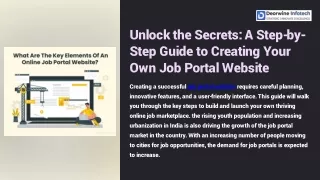 Unlock the Secrets A Step-by-Step Guide to Creating Your Own Job Portal Website