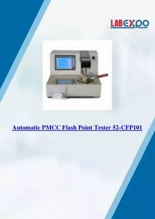 Automatic PMCC Flash Point Tester 52-CFP101