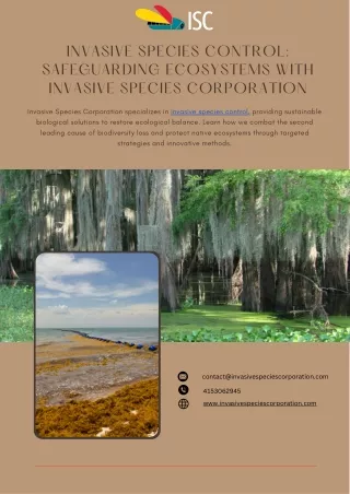 Invasive Species Control Protecting Biodiversity with Invasive Species Corporation