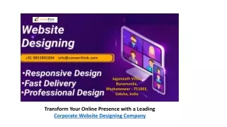 Transform Your Online Presence with a Leading Corporate Website Designing Company