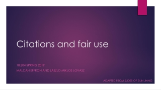 Citations and fair use