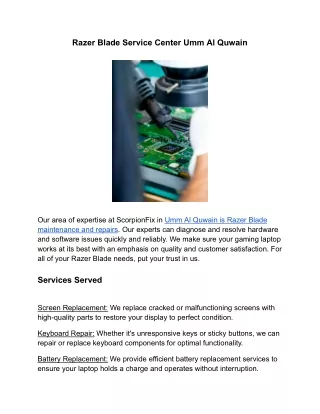 Razer Blade Service Center Umm Al Quwain