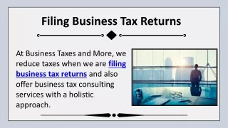 Filing Business Tax Returns