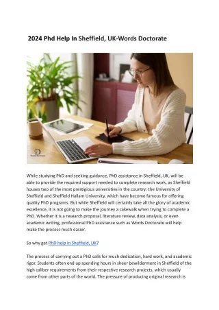 2024 Phd Help In Sheffield, UK-Words Doctorate