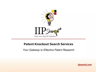 Patent knockout Search Services | Patent Search | IIP Search