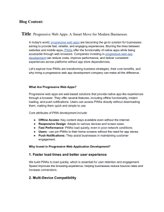 Progressive Web Apps_ A Smart Move for Modern Businesses