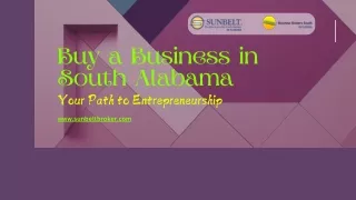 Buy a Business in South Alabama: Your Path to Entrepreneurship