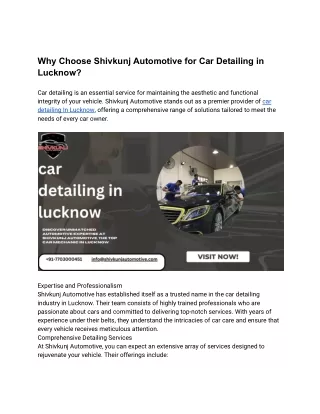 car detailing in lucknow