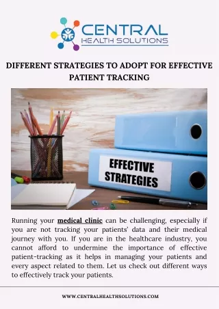 Different Strategies to Adopt for Effective Patient Tracking