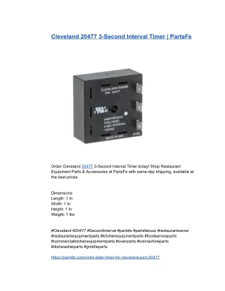 Cleveland 20477 3-Second Interval Timer _ PartsFe