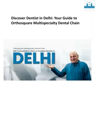 Dentist in Delhi