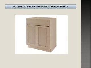 10 Creative Ideas for Unfinished Bathroom Vanities