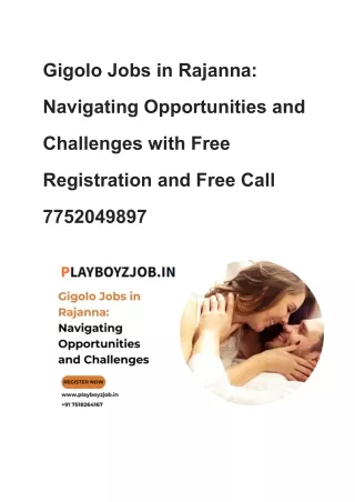 Gigolo Jobs in Rajanna_ Navigating Opportunities and Challenges with Free Registration and Free Call 7752049897 (1)