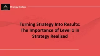 Turning Strategy Into Results