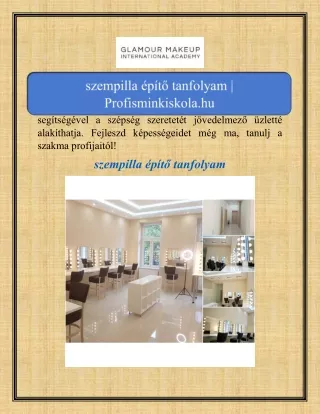 szempilla építő tanfolyam | Profisminkiskola.hu