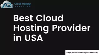 Best Cloud Hosting Service Provider in USA