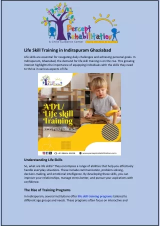 Life Skill Training in Indirapuram Ghaziabad