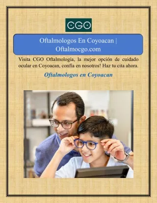 Oftalmologos En Coyoacan | Oftalmocgo.com