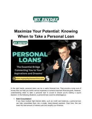 Unlock Your Financial Potential with Personal Loans!