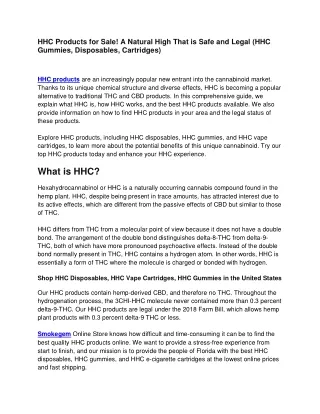 HHC Products for Sale