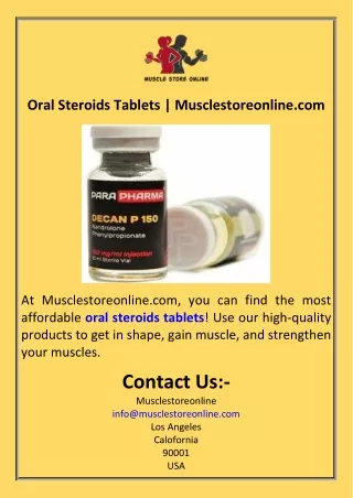 Oral Steroids Tablets  Musclestoreonline.com