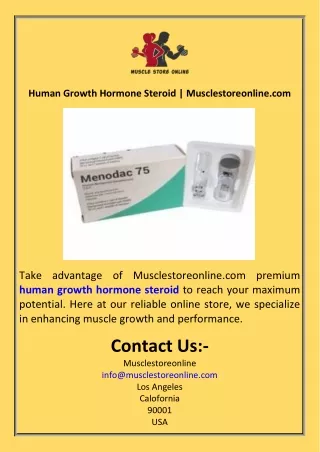 Human Growth Hormone Steroid  Musclestoreonline.com