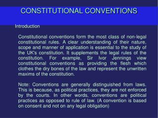 PPT - CONSTITUTIONAL CONVENTIONS PowerPoint Presentation, free download ...