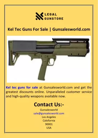Kel Tec Guns For Sale  Gunsalesworld.com