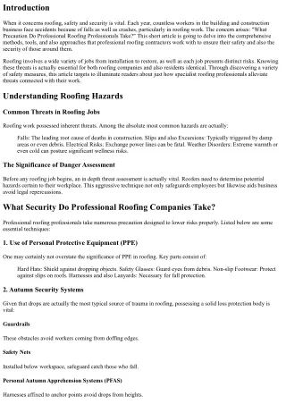 What Precaution Perform Expert Contractors Take?