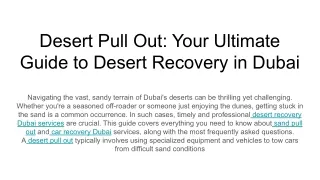 Desert Pull Out_ Your Ultimate Guide to Desert Recovery in Dubai
