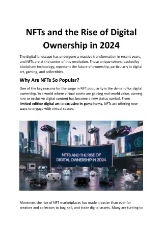 NFTs and the Rise of Digital Ownership in 2024